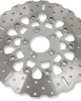 10 Button Contour Floating Rear Brake Rotor - Polished Center