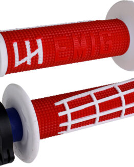 ODI Emig 2.0 V2 Lock-On Grips Red/White For 7/8" Bars