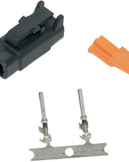 Deutsch DTM 2-Position Plug w/ Terminals & Wedgelock - Black