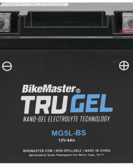 BikeMaster TruGel MG5L-BS 12V Gel Cell Battery Replaces YTX5L-BS