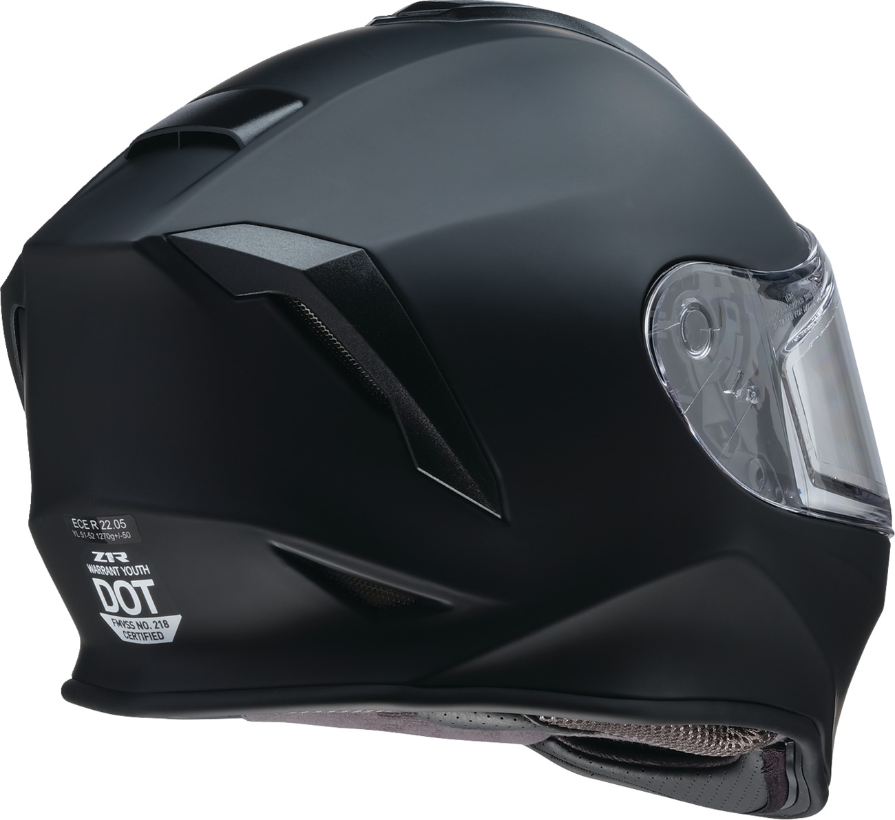 Z1R Youth Warrant Snow Helmet Matte Black - Small - Image 3
