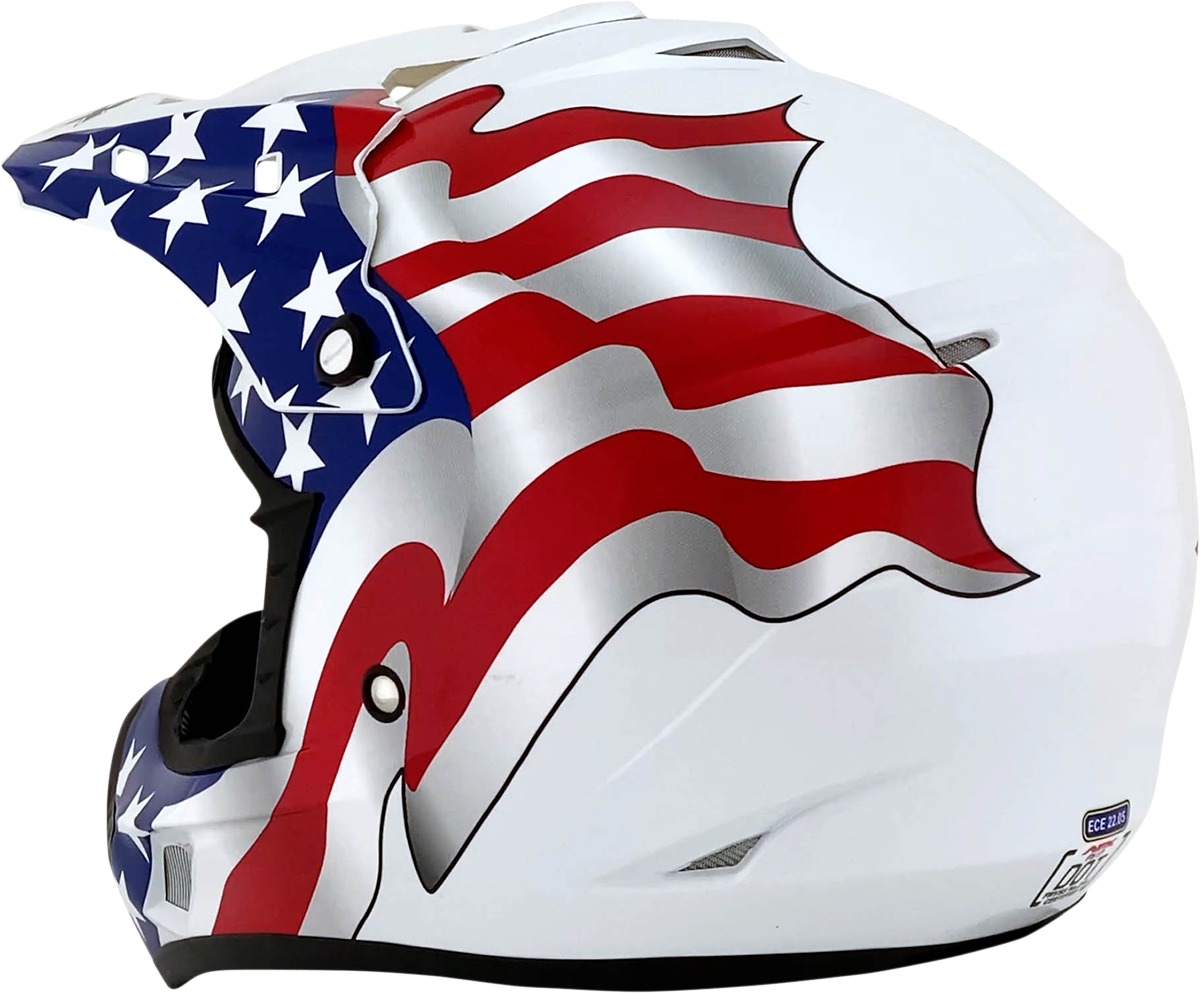 AFX FX-17 Flag Helmet Freedom White 3XL Unisex - Image 3