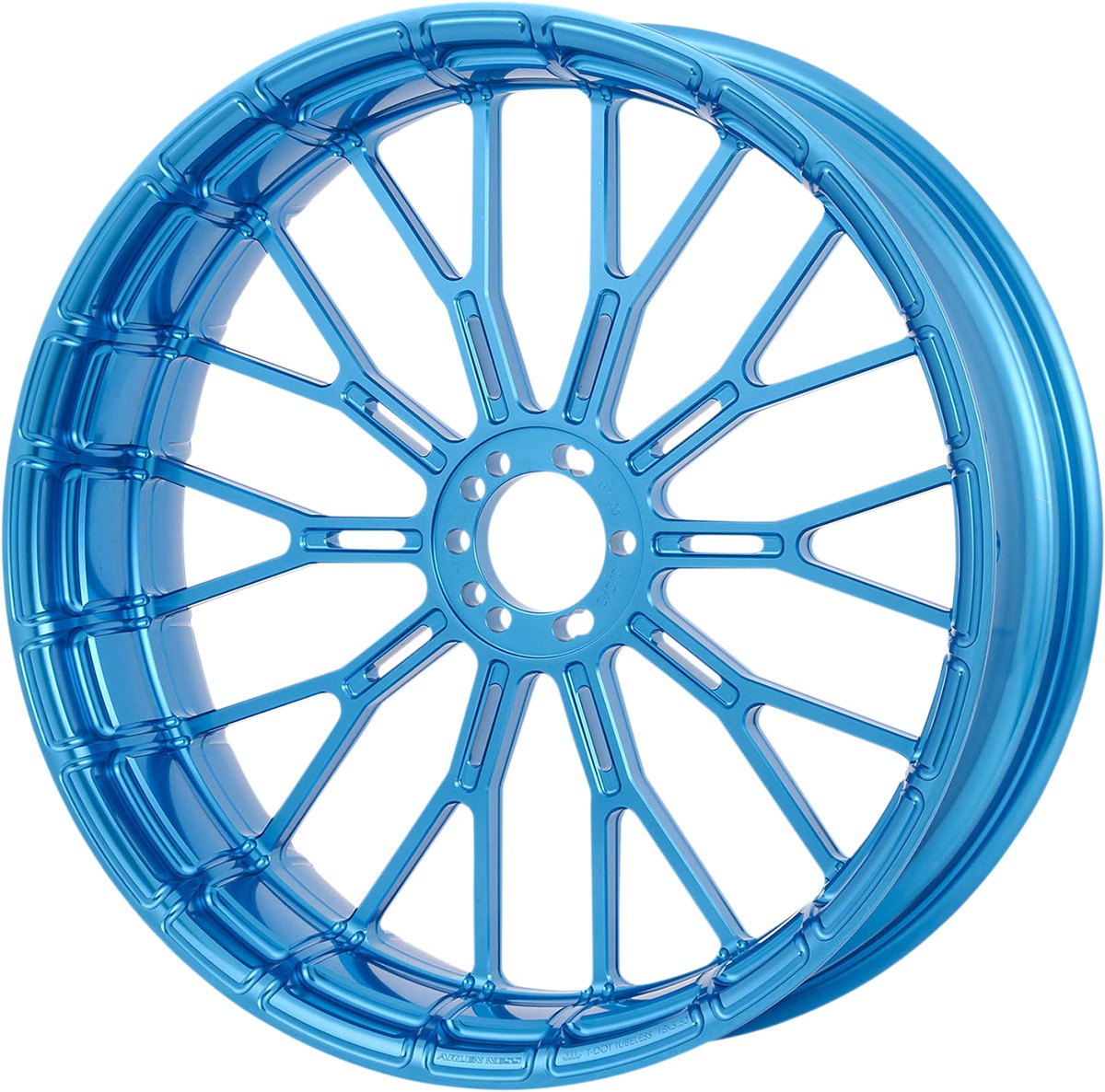 Arlen Ness Y-Spoke Rear Rim 18x5.5 Blue Semi-Gloss - Image 3