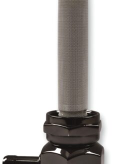 Pingel Black CH Hex Fuel Valve 22mm Inward Facing 90 Deg. Outlet