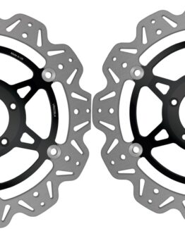 VEE Style Brake Rotors - Black Center Front Set