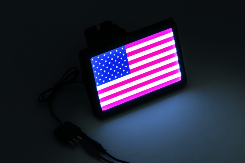 Kuryakyn Freedom Flag LED Hitch Cover Black - Image 4