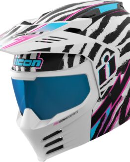 ICON Elsinore Rad Dawn Helmet 2XL Black/Pink/Blue/White