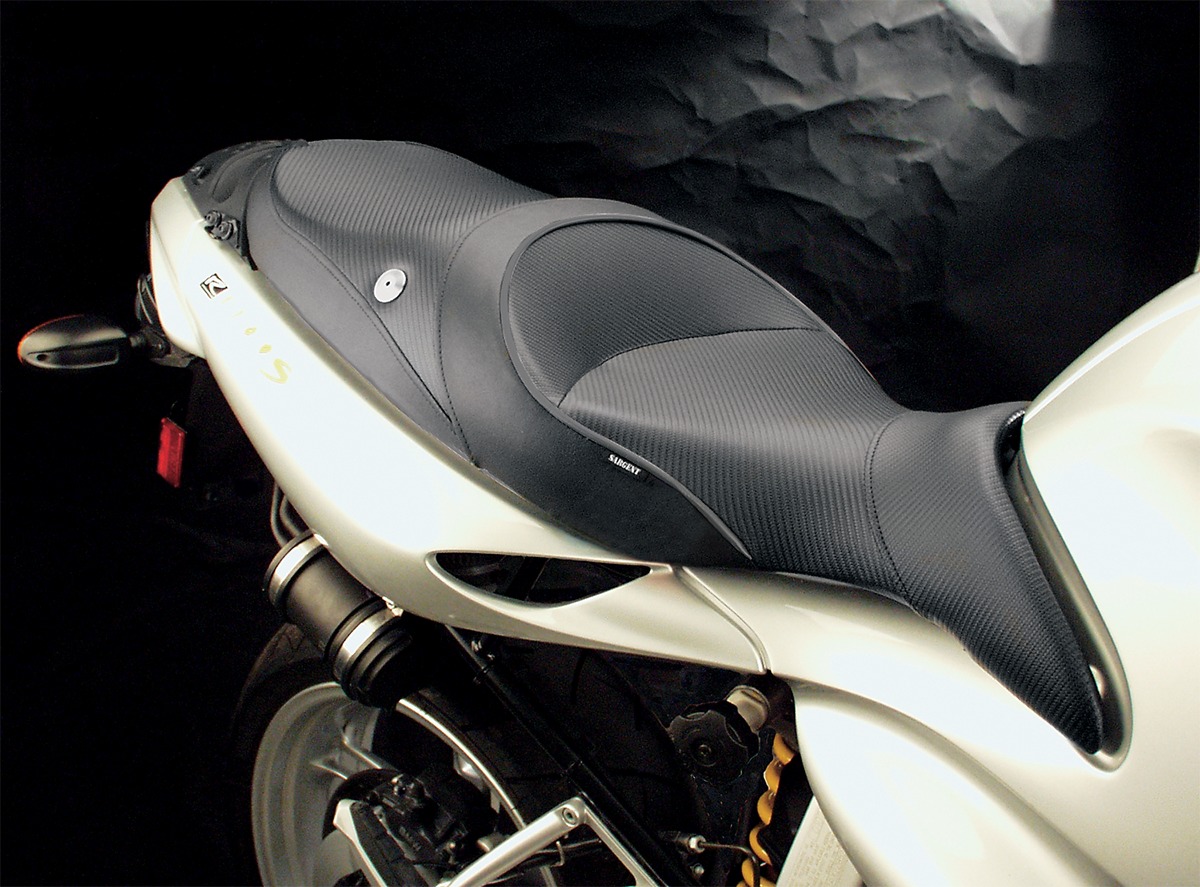 Sargent World Sport 2-Up Seat CarbonFX Black Fits BMW R1100S - Image 3