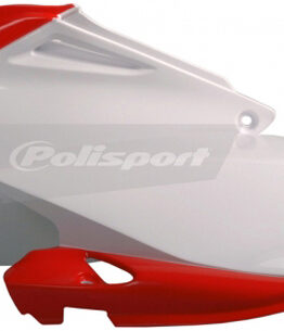 Plastic Side Number Plate - White/Red