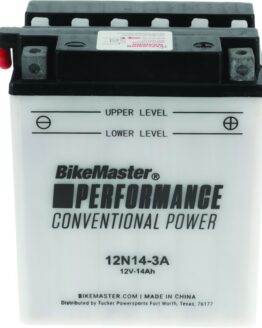 BikeMaster 12N14-3A Conventional Battery 12V 128 CCA