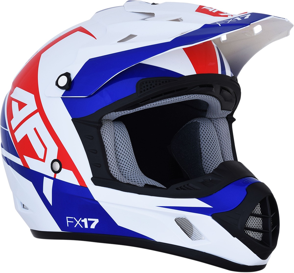 FX-17 Full Face Offroad Helmet Blue/Red/White 2X-Large - Image 5