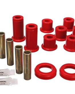 Red Rear Leaf Spring Bushing Set Fits 82-04 GM S-10/S-15 Pickup 2WD/S-10 Blazer