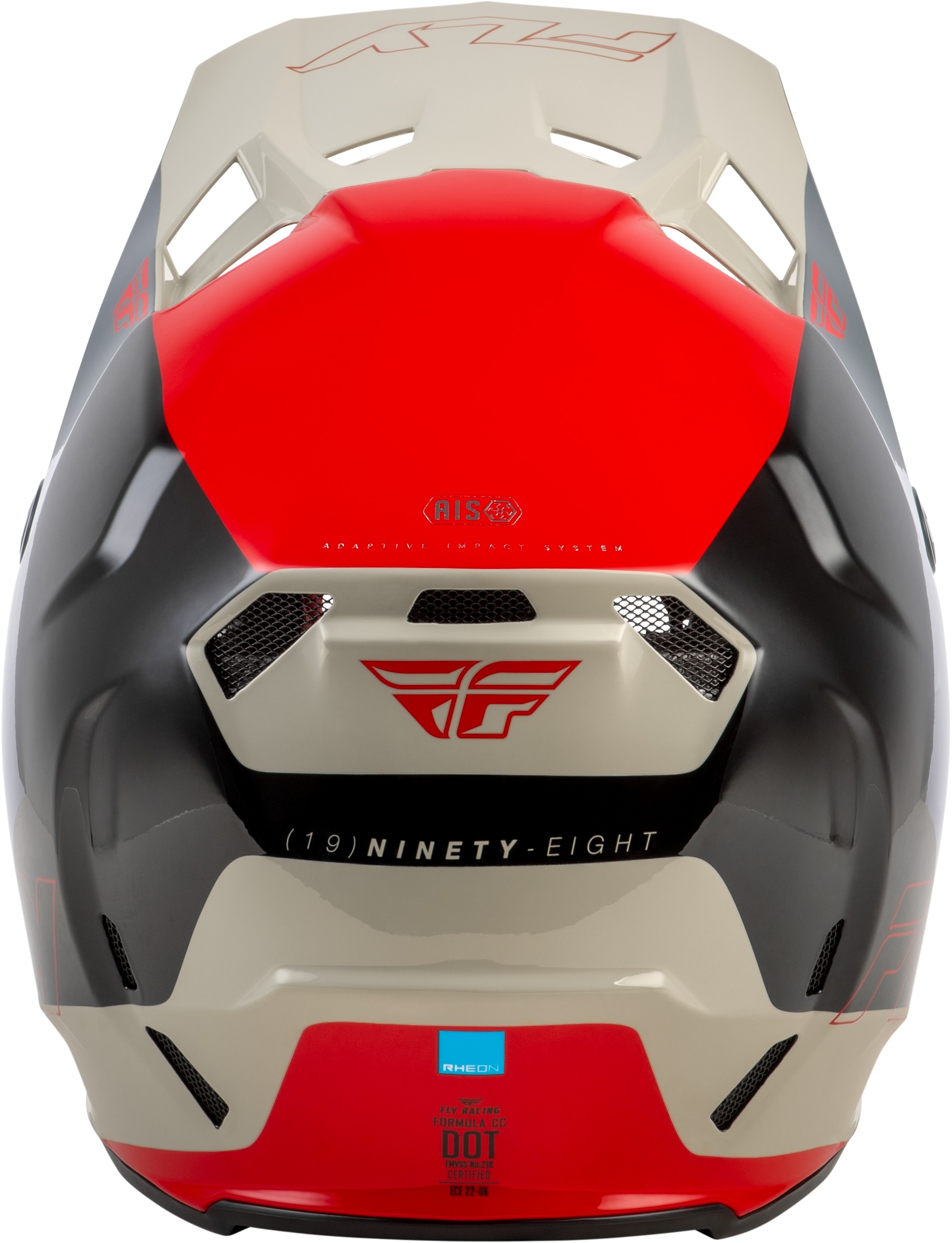 Fly Racing Youth Formula CC Glide Helmet Black/Red/Grey YL - Image 3