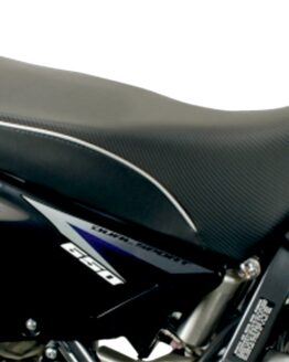 Sargent World Sport Solo Seat Black/White CarbonFX Vinyl For DR650
