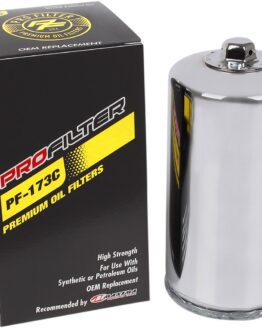 Pro Filter V-Twin Spin-On Oil Filter Chrome PF-173C