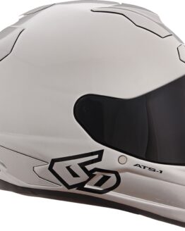 6D ATS-1R Solid Full Face Helmet Gloss Silver Large