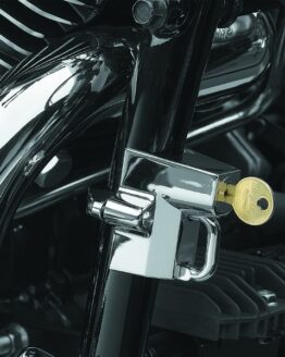 Kuryakyn Universal Helmet Lock Chrome 1-1/4in to 1-1/2in Mount