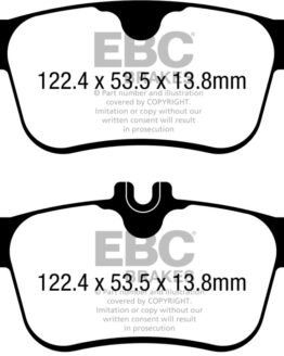EBC Yellowstuff Rear Brake Pads Semi-Metallic DP42402R Fits 2017+ Civic Type-R