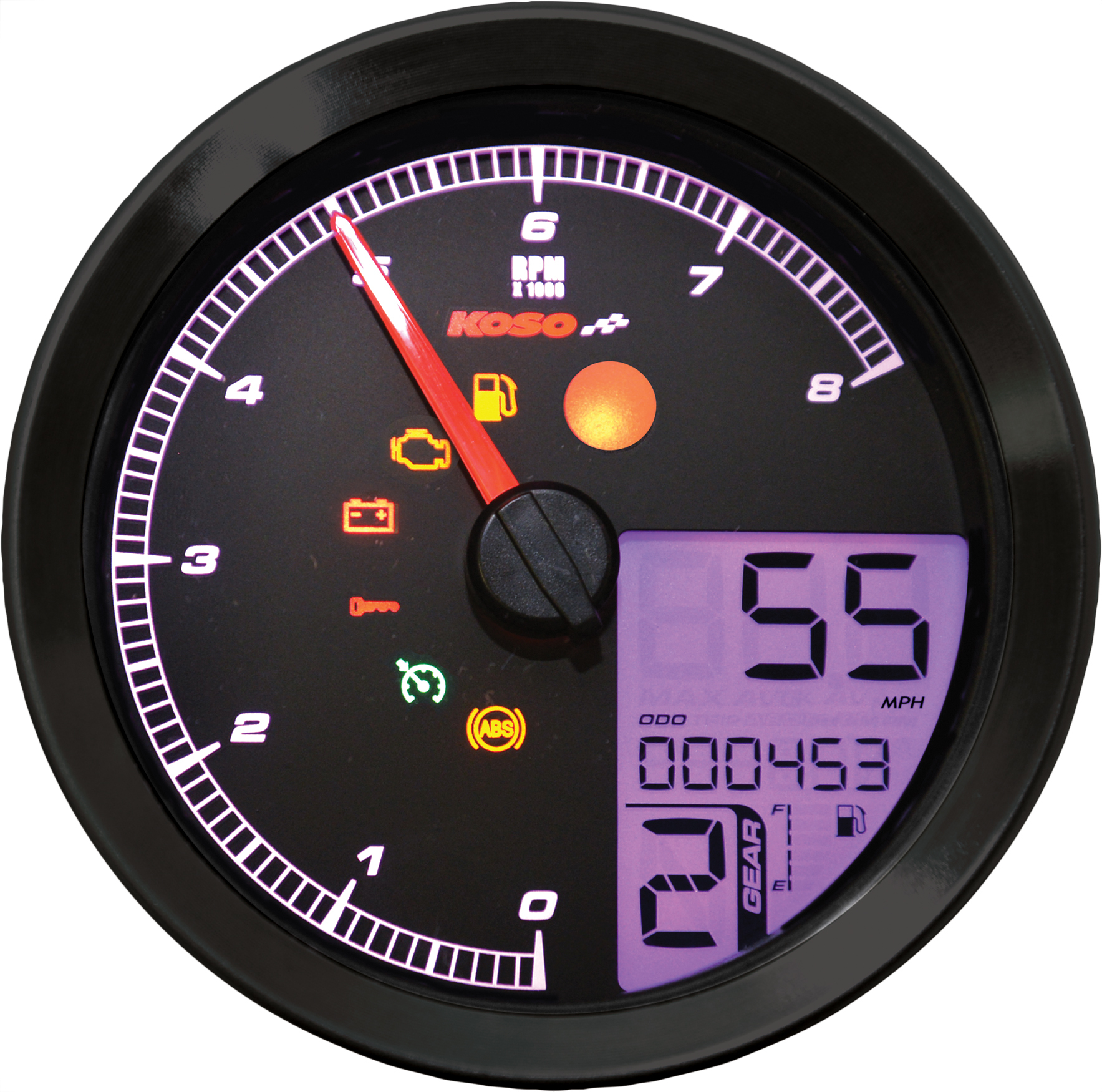 LCD Color Change Speedo and Tachometer - Black - Image 6