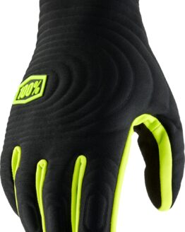 100% Brisker Xtreme Gloves Black/Fluo Yellow XL