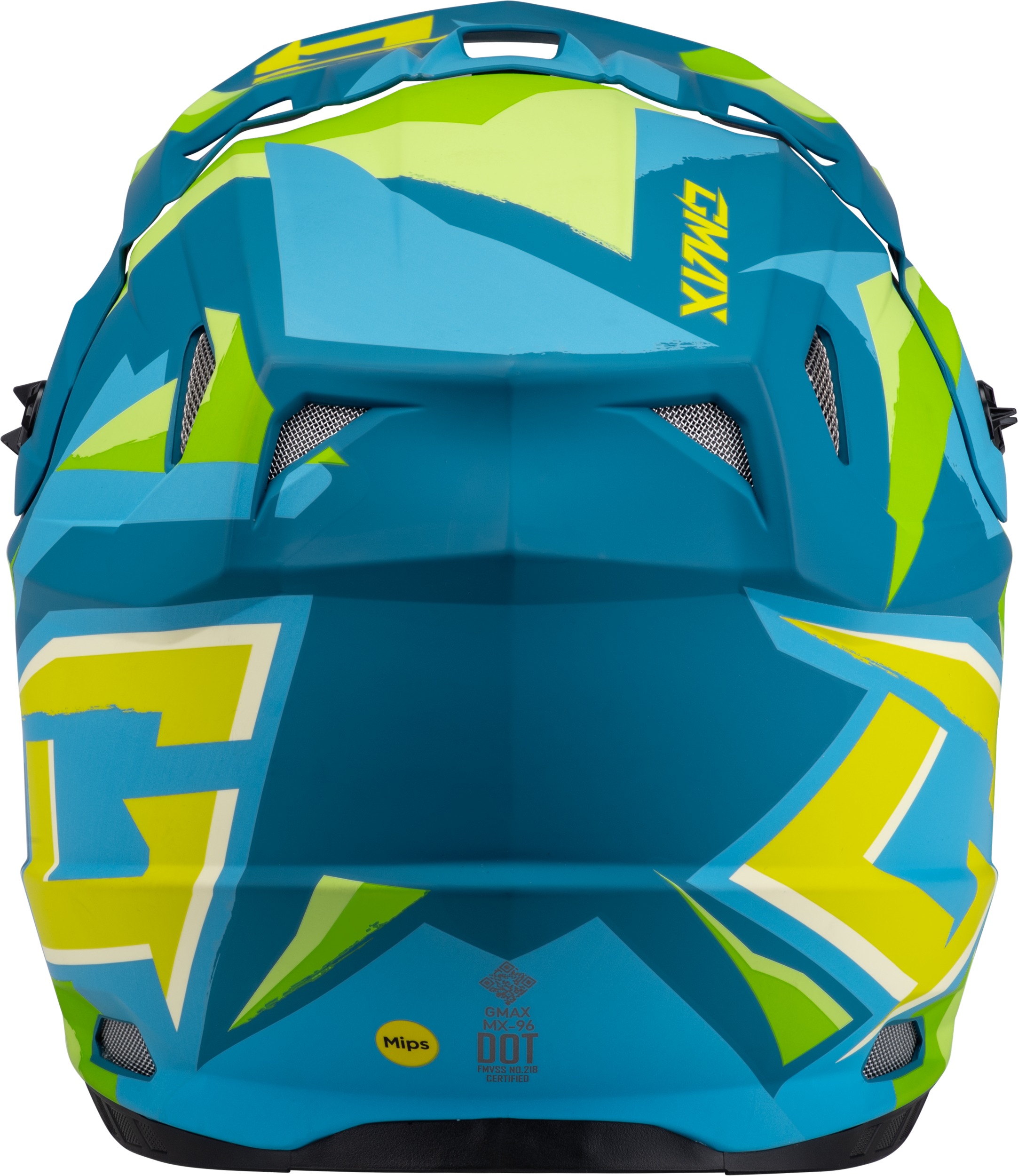 GMAX MX-96 Splinter Helmet Matte Blue/Green Large - Image 3