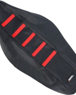 Black/Red Ribbed Seat Cover