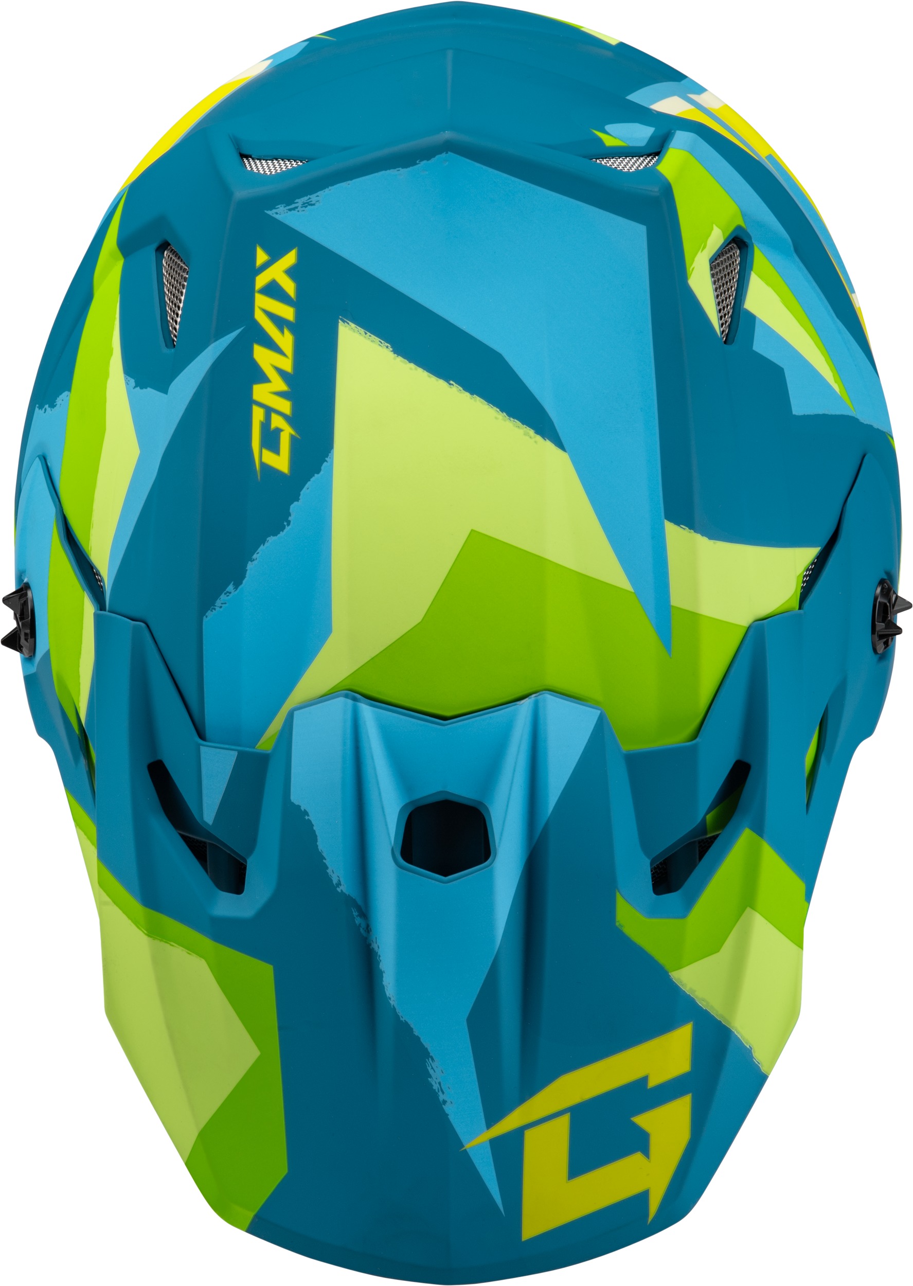 GMAX MX-96 Splinter Helmet Matte Blue/Green Large - Image 4