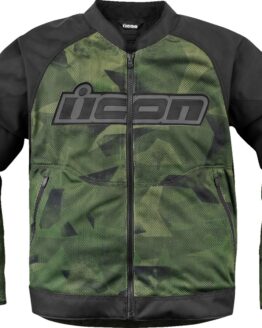 ICON Overlord3 Mesh Camo Jacket 2XL Men's Camo Green