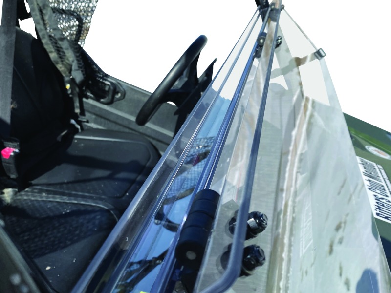 QuadBoss Windbreak Folding Windshield Clear For 16-22 Pioneer 1000 - Image 3