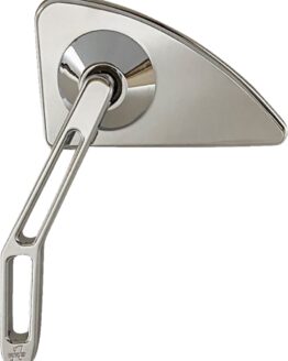 Pro-One Mini Teardrop Mirror V2 Cut-Out Stem Chrome Left