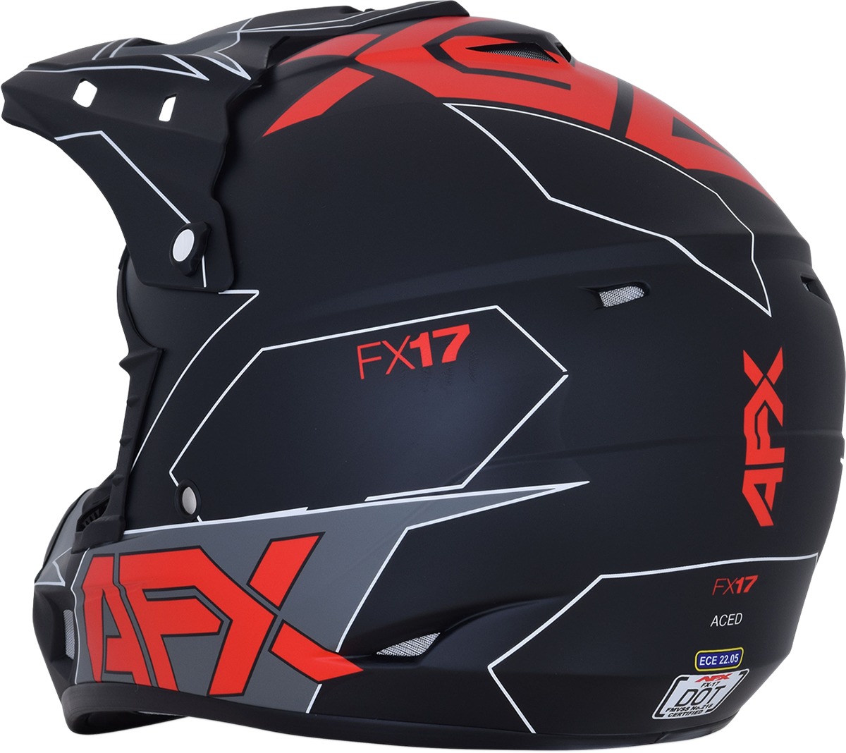 FX-17 Full Face Offroad Helmet Matte Red X-Large - Image 7