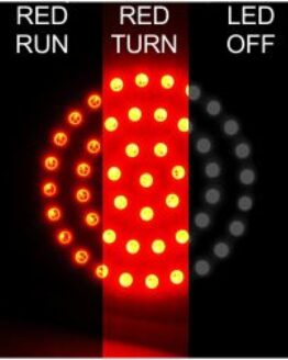 Letric Lighting Bullet Style Switchbacks Red/Red Turn Signal Inserts