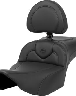 Saddlemen Roadsofa Extended Reach Seat with Backrest Black FL '23-'24