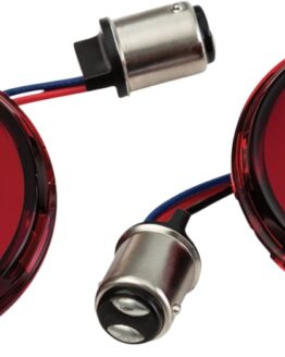 Kuryakyn Tracer LED Rear Turn Signal Insert Red Light Red Lens 1157