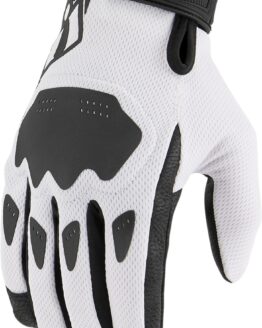 ICON Hooligan CE Gloves White Black Men's Medium