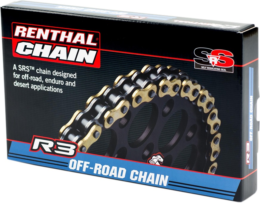 Renthal R3-3 Off-Road 520 Chain - 114L w/ Clip & Rivet Master Links - Image 3