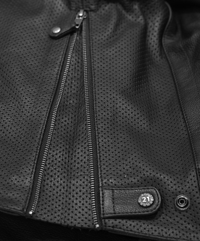 Highway 21 Gasser Leather Riding Jacket Black Small - Image 8