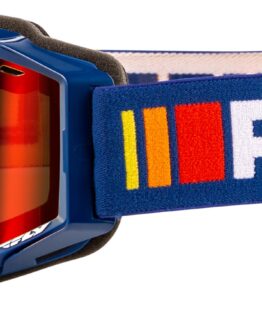 Fly Racing Zone Snow Goggle Navy/White Red Mirror/Amber Lens