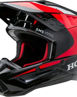Alpinestars Honda S-M5 Helmet Black/Red Glossy - Small
