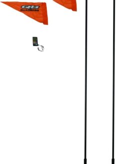 QuadBoss 6Ft Smoke Dual Whip Light with Remote Black