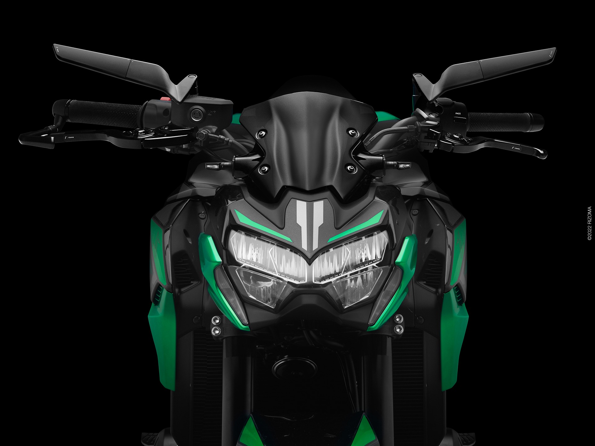 Rizoma Stealth Naked Universal Mirrors Pair Black - Image 4