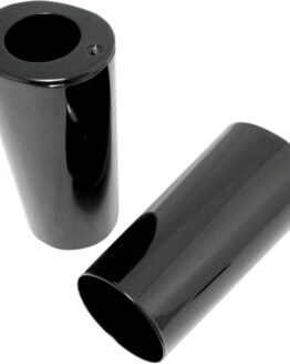 Drag Specialties Fork Slider Covers Smooth Gloss Black Pair For Harley-Davidson