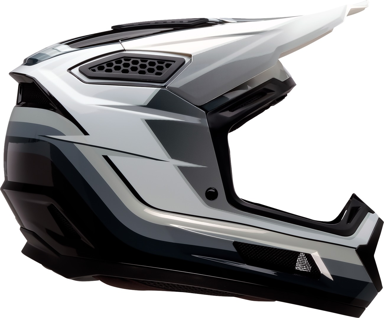 Z1R Dirt Maxx Vortex Helmet Black/White/Gray Large - Image 3