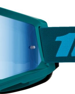100% Strata 2 Stone Goggles Blue Mirror Lens Motocross ATV Off-Road