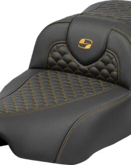Saddlemen Roadsofa Extended Reach Seat Gold Stitch Harley FLHX FLTRX 2023-2024