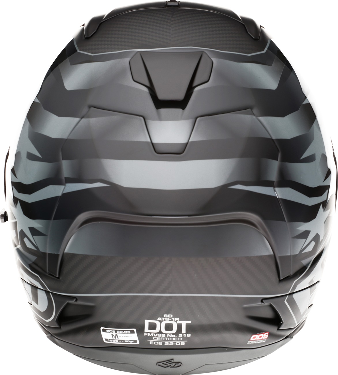 6D ATS-1R Patriot Full Face Helmet Black XL - Image 3