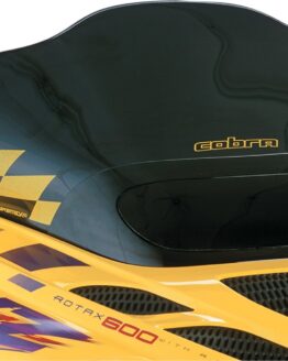 Powermadd Cobra Windshield Black Yellow Check Ski-Doo ZX Chassis 13.25in
