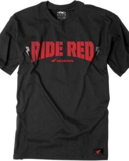 Factory Effex Honda Ride Red Bolt Tee Black Large Men's