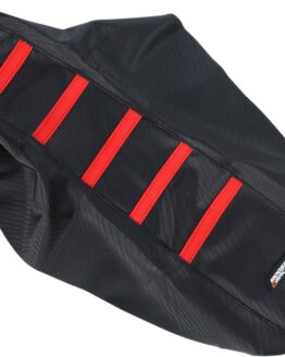 Black/Red Ribbed Seat Cover