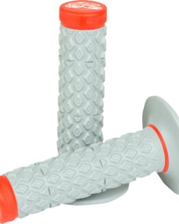 Renthal Dual Compound MX Grips Red Gray Soft/Firm Comfort Diamond